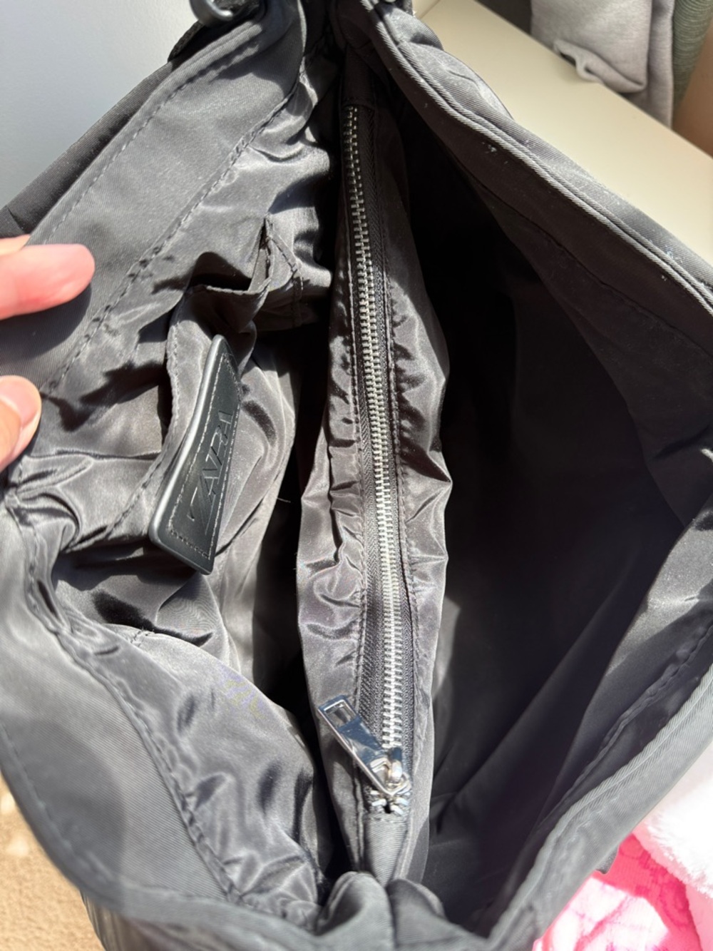 Zara Black Nylon Messenger Bag with Buckle Straps - Picture 4 of 5